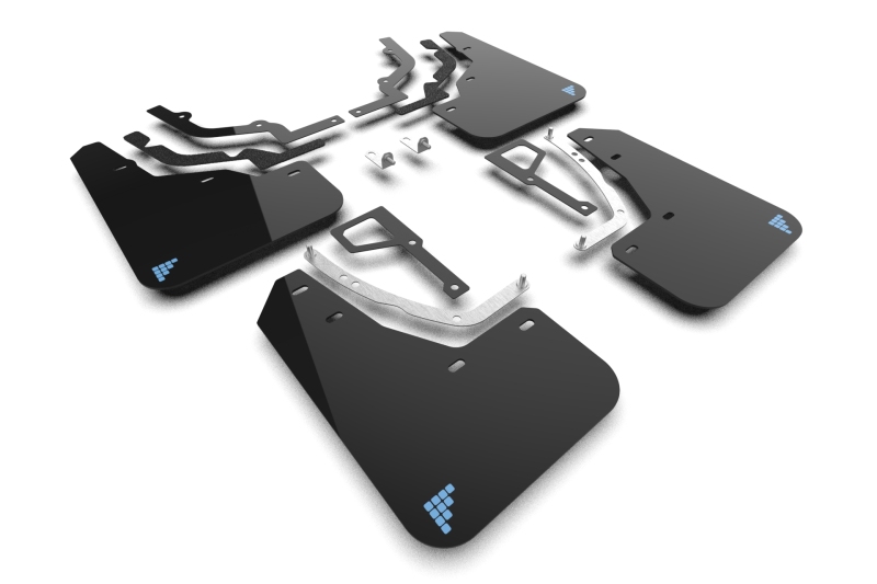 Hyundai Ioniq 5 Mud Flap - Rally Armor - UR Blk Flap/Blue Logo - Black - `25-`27